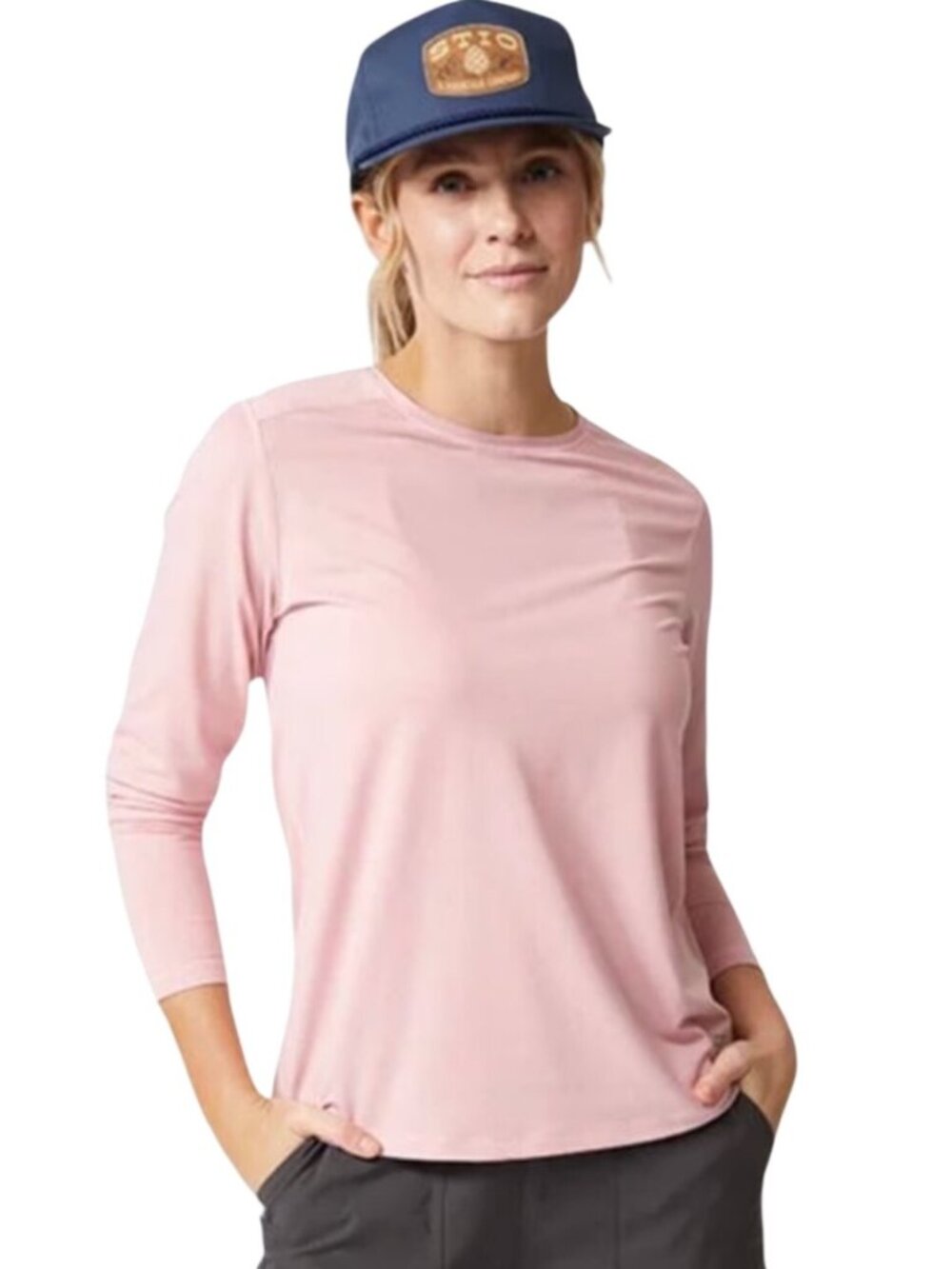 Stio Crester Long-Sleeve Performance T-Shirt Pink XL hiking camping active